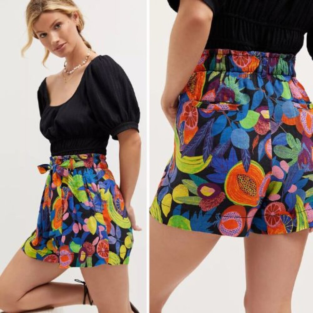 Anthropologie Orane Sigal Fruit Medley Shorts Size XS 38022